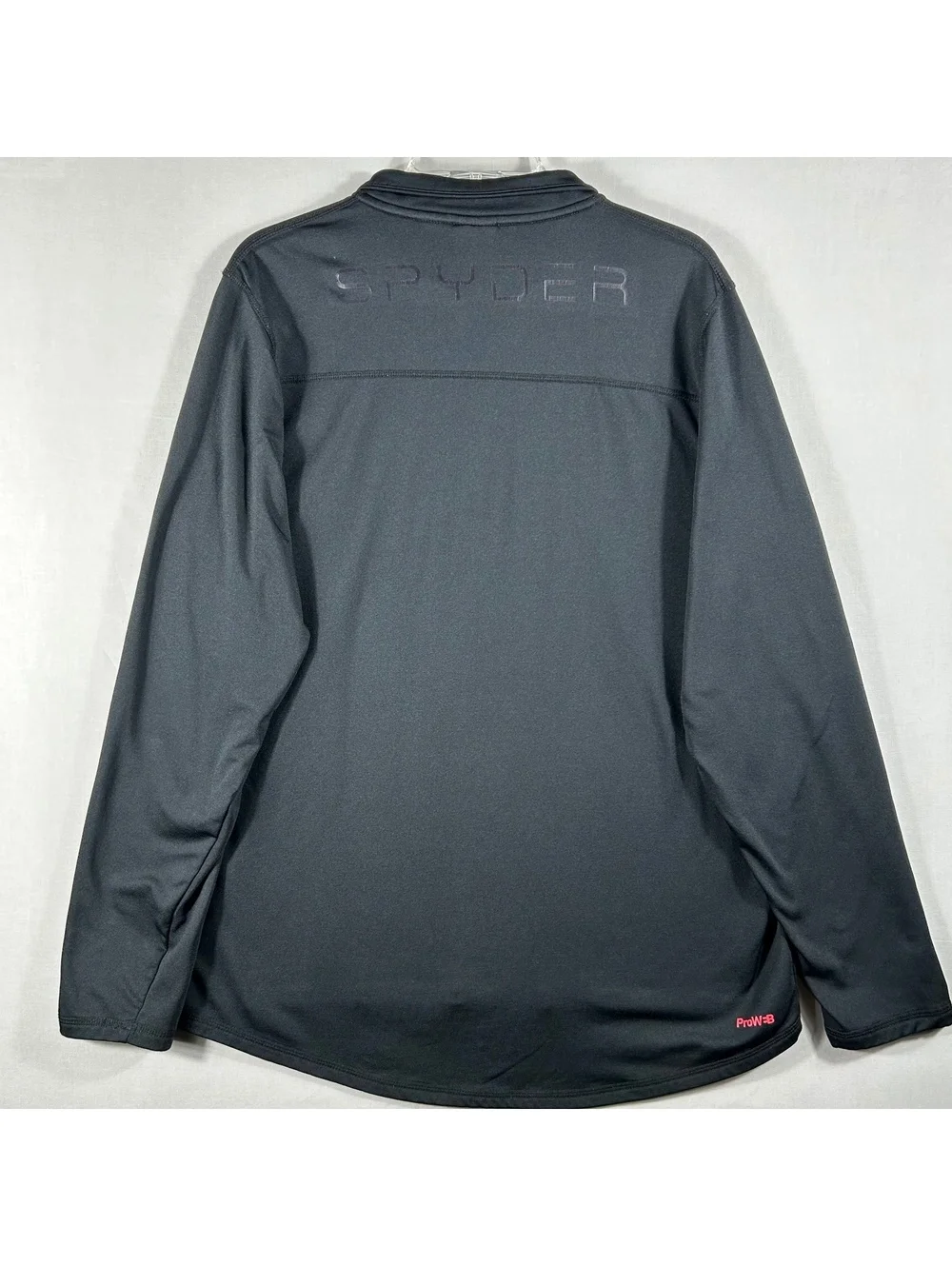 Spyder Active Pullover Mens Medium Black  1/4 Zip Performance Stretch Jacket